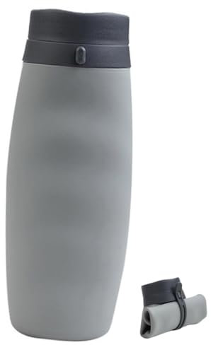 YARNOW Bouteille Deau Pliable De 580 ML Grise Non Sportive pour Lextérieur