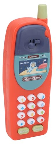 Babies Toy Phone, Toddlers Cellphone Music Education, Fun Plastic Telefon för Tidig Utbildning och Lärandeutveckling, Baby Learning Phone Safe, Babies Phone Simulation (Röd)