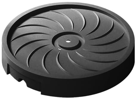 Sottobicchiere per vasi da fiori con ruote invisibili, per un facile movimento delle piante e soluzioni di drenaggio dell'acqua (nero, 35 cm)