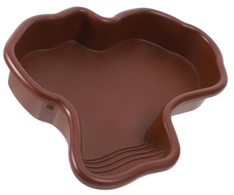 Homoyoyo Bol Bain Tortue Grand Format pour Reptiles Bassin de Baignade Spacieux et Décoratif Mangeoire et Abreuvoir pour Habitat Tortue
