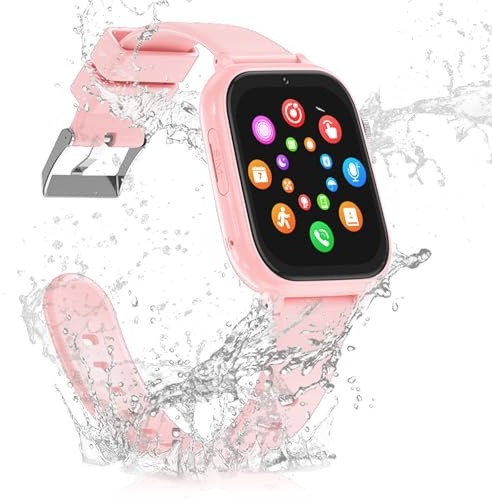 Smartwatch Kinder mit GPS und Telefon, 4G Kinder Smartwatch mit SIM WiFi Videoanruf Anruffunktion, GPS UhrKinder SOS Schulmodus Wasserdichte Spiele Wecker, Kinderuhr Geschenke für Mädchen Jungen