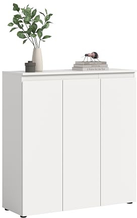 xonox.home - Universalschrank Scarpa 105x111x37cm in weiß - Mehrzweckschrank Schrank Hochschrank Haushaltsschrank Highboard