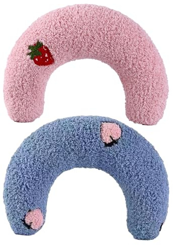 Toyvian 2stücke U-förmiges Katzenkissen Nackenkissen für Haustiere Weiches Plüschkissen zum Schlafen Waschbares Katzenbett für Drinnen und Draußen für Katzen und Kleine Hunde