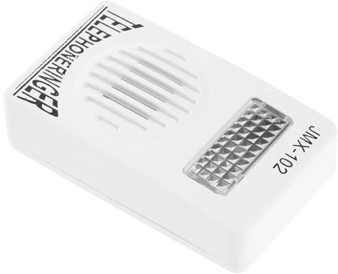 Amplificador de Timbre Volumen Ajustable, Blanco, para Teléfono Fijo | Diseño Ligero de PP, Funcionamiento sin Baterías, Instalación Sencilla, Mejora Audible para Llamadas Entrantes en Hogares