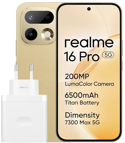 realme 16 Pro 5G Smartphone, Fotocamera Periscopica Sony, 8GB RAM +512GB ROM, Display Curvo 120Hz, Dimensity 7300 Max 5G, Ricarica 67W SUPERVOOC, Dual SIM Android, purple pi