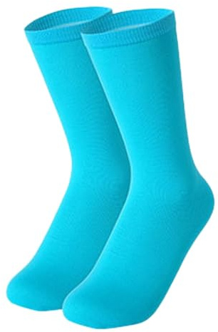 QSTDGVPW Calcetines Altos de Algodón para Mujer para Patinar: Suaves Y Elegantes, Azul