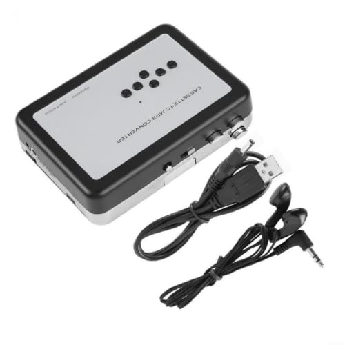 Fauhapyway USB Tape Converter zu MP3, High Fidelity Kassettenspieler mit Auto Reverse für USB-Laufwerk TF-Karte, Design