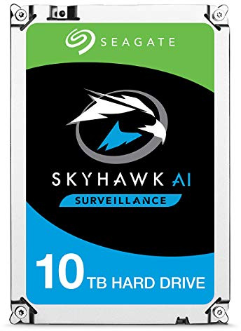 Seagate 3.5 Inch 10 TB SkyHawk AI Internal Hard Disk Drive - Silver