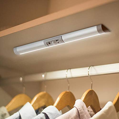 Joyzy Wardrobe Light with Motion Sensor Lighting Cupboard Lights Eye-Protection Design for LED Rechargeable Wardrobe Lightings Wireless Closets Light Battery Operated Kitchen Cabinet
