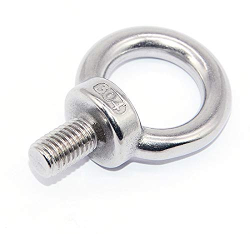 12PCS Ringösenschrauben mit Außengewinde für das Heben von Edelstahl 304, Pack-of-12, M8