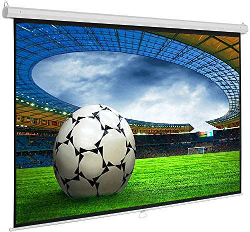 SlenderLine Base Beamer Leinwand 220 x 173 cm | Format 4:3 | 1.2 Gain | Full-HD 4K & 3D geeignet | manuelle Rolloleinwand | Heimkino und Präsentation | Decken- BZW. Wandmontage