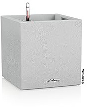 Lechuza-Gefäß mit Bewässerungssystem Canto Stone 30 Low quarzweiß