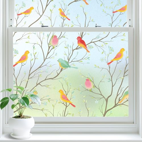 Lifetree Window Film Privacy Static Cling No Glue Anti UV