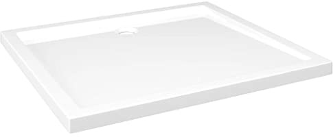 vidaXL Duschkar rektangulärt ABS vit 80x90 cm