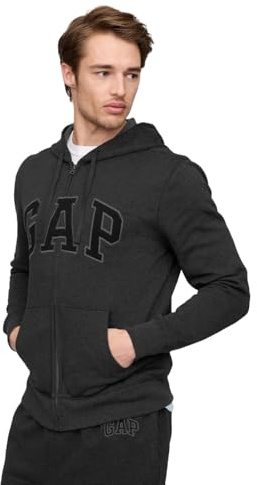 GAP Men's Logo Hoodie Hooded Full Zip Sweatshirt Sweatshirt (pack of 1)