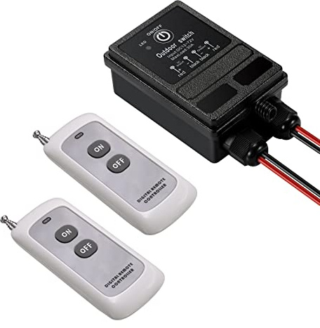 ZHOFONET interruttore con telecomando 12v,IP65 impermeabile DC12V-72V 40A relè Interruttore controllo RF remoto wireless 984ft lungo raggio per luci e attrezzature elettriche