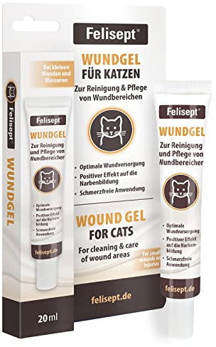 Felisept Wundgel für Katzen 20ml - Wundsalbe für Katzen zur Reinigung und Pflege von Wundbereichen - Wundpflege Katze - Wundschutz Katze für bessere Regeneration