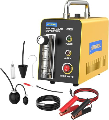 AUTOOL SDT103 Máquina de Humo Detector de Fugas de Automóviles, Probador de Diagnóstico de Humo de Evap al Vacío, Detector de Fugas de Combustible de Tubería Compatible con Vehículos de 12V