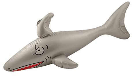 labreeze Inflatable Shark 90 cm Silver Blow Up Reusable Toy Fancy Dress Party Decoration Prop
