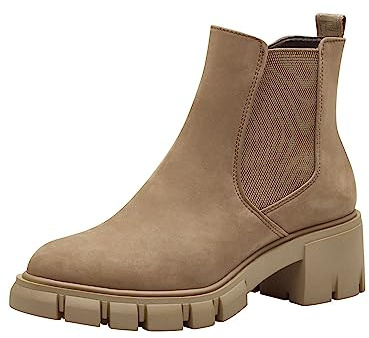 Tamaris Damen Chelsea Boots Leder; CAMEL/braun; 38 EU