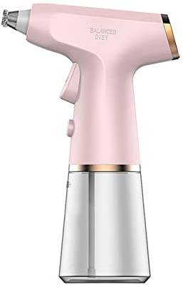 BYYLECL Botella de spray de aceite eléctrico de 280 ml, pulverizadores de aceite de oliva recargables, botella dispensadora de aceite transparente para hornear, barbacoa, rosa