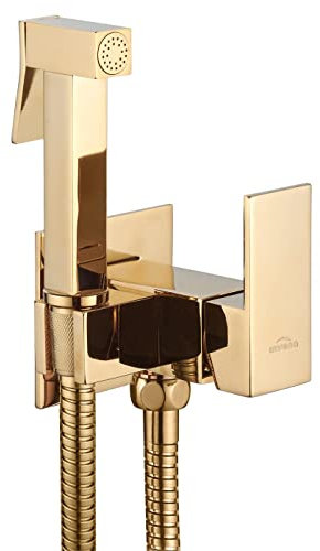 Gold Black Chrome Concealed Bidet Tap in-Wall Bathroom Wallmounted Brass Shower Sprayer Mixer