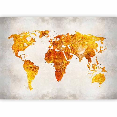 murando PREMIUM Carta da parati Mappamondo 200x140 cm Fotomurali in TNT Murale alla moda Decorazione da Muro XXL Poster Gigante Design Carta per Pareti Soggiorno Continenti Calcestruzzo Terra