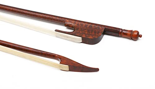 WUQIMUSC 4/4 full size Violin Bow Snakewood Baroque Style bow Well balance Natural Horse Hair