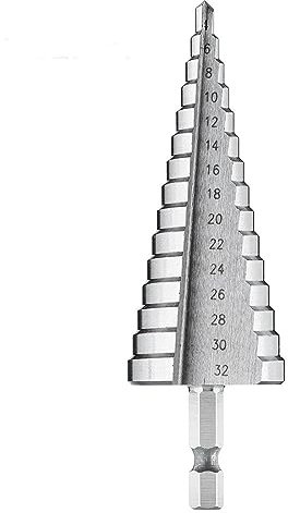 Trapano a gradini con fresa conica e svasatore HSS, Ø 4-32 mm, per metallo
