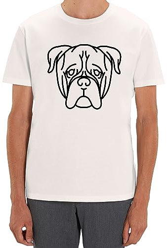 Bullmastiff Hunde-T-Shirt, niedliches Gesicht, Art Man's Woman's Classic Urban Tees, weiß, L