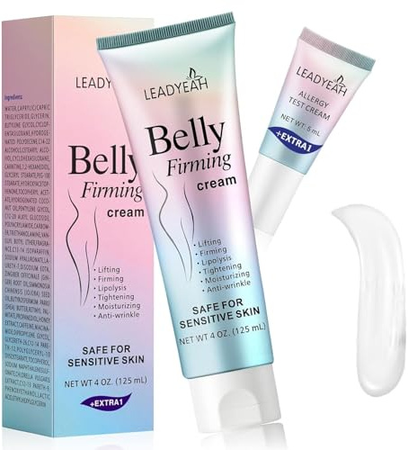Leadyeah B Flat Belly Firming Cream - Moisturizing, Firming for Stomach, Thighs and Butt, Body Lotion for Women and Men, 125 ML