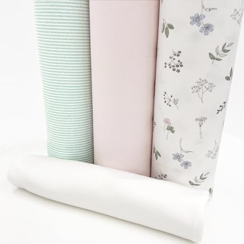 PAWOTEX Jersey stoff meterware Kinder Baumwollstoff meterware jerseystoff meterware zum nähen Baby jersey stoff kinder mädchen winter dicker 100% Baumwolle Öko-Tex mädchen jungen zum Nähen 150cmx50cm