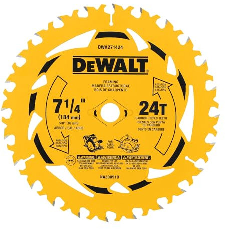 DEWALT 7-1/4 in. 24T Circular Saw Blade 2-Pack (DWA271424PK2)
