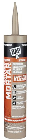 DAP Textured Mortar Premium Elastomeric Latex Filler & Sealant, Beige, 10.1 Oz (7079810081)