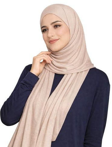 HENKi 100% Baumwolle Cotton Hijab Jersey Kopftuch Frauen Damen Premium 180x100cm