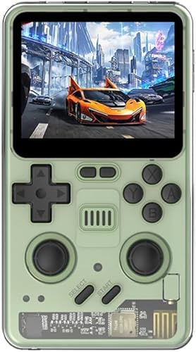 BuLuHAHA RGB20 Pro Handheld Spielkonsole 64GB RK3566 Quad-Core Open Source System, Duale TF Karten, TV Ausgang, Retro Konsole 3,2 Zoll IPS Bildschirm,5000 mAh, klassisches Spiel erlebnis（grüner）