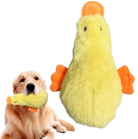 Quietschende Plüsch-Ente Hundespielzeug,Plüsch-Quietsche-Ente,Stofftier Quietschendes Entenplüsch für kleine Haustiere | Kleines, ausgestopftes Kauspielzeug für Welpen, verschleißfest, interaktiv für