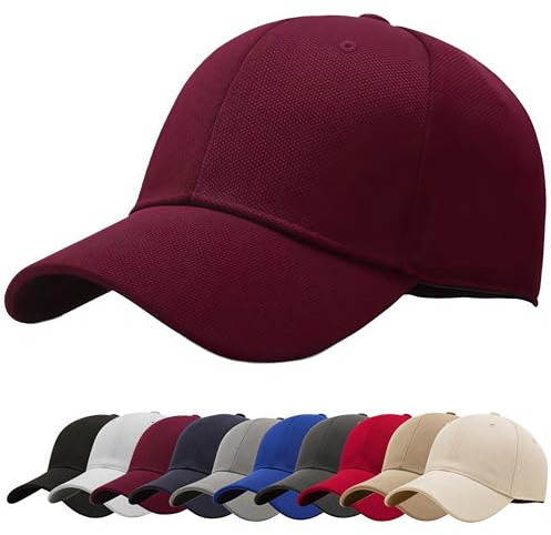 YKDLLF Cappello Snapback Classico Blank Tesa Regolabile High Top Baseball End Trendy Color Style Cappello da Baseball Estivo da Uomo Cappellino Donna con Visiera Rete Traspirante ad Csciugatura