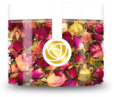 ROSIE ROSE | Essbare Rosenblüten - 20g (Flower Mix) I getrocknet, ohne Zusatzstoffe & 100% natürlich | für Kuchendekoration, Tortendekoration zum Backen & Kochen