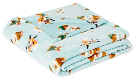 Amazon Basics Manta de Forro Polar Ultra Suave para Niños, 127 x 152 cm, Amigos del Bosque