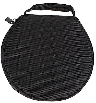 MUCKLILY Estuche Cremallera para CD de Gran Capacidad en Tela Oxford Resistente Forma Redonda y Protección contra Golpes para Almacenamiento Vehicular