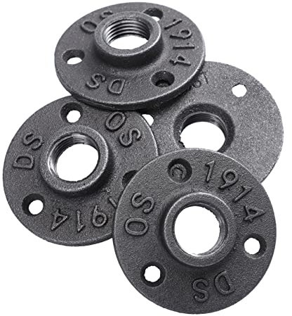 Operitacx 4pezzi Flange Pavimento Ghisa Base Fissa Industriale Flange Interne Raccordi Uso Industriale