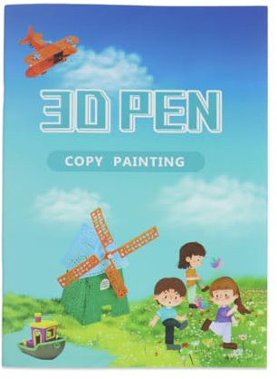 ZORVYN 3D Druckstift Vorlage, 3D stift Vorlage, 3D Zeichenschablonen, 3D Zeichenbücher, Zeichenmuster mit einer kostenlosen transparenten Vorlage für Anfänger（(40 Seiten)）