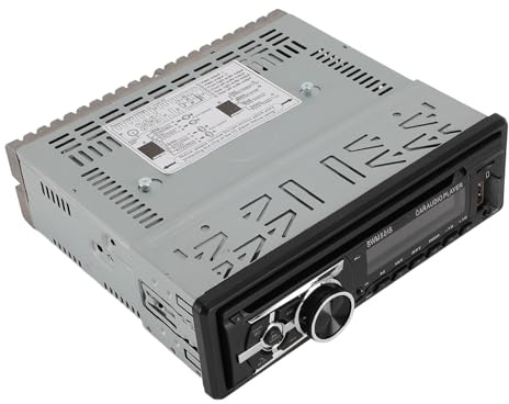 Luocute Single Din Car Stereo DVD Cd Player, Car Radio FM USB Aux With Card Slot, Support DVD MP3 JPEG, 60Wx4 Output Power, for Handsfree Calling Video Playback