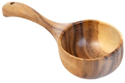 Louche en bois multifonction pour boîtes à farine, sauces, sucre