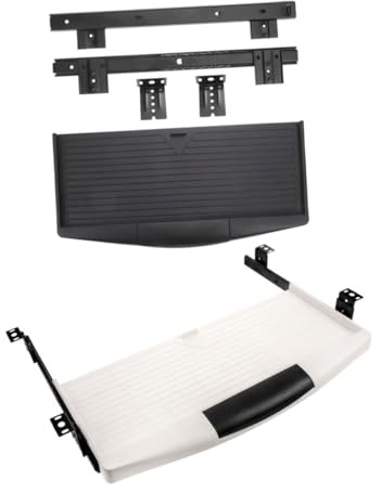 TOYZFRIENDY 2 Juegos De Plataforma Deslizante para Computadora Cajón Bandeja para Teclado Extensor De Mesa Ergonómico Extensor De Estante Abrazadera Soporte Deslizante para Cajón