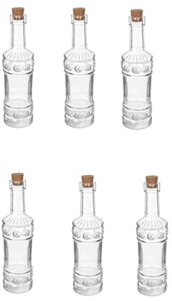 mille idee 6 Bottiglie bottiglia in vetro 500 ml con tappo in sughero ideale per liquore limoncello mirto