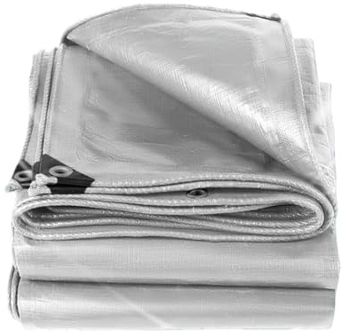 Lona de Protección Universal 230 x 250 cm Resistente a Los Rayos UV Lona Protectora Exterior Esquinas Reforzadas para Terrazas Muebles Leña Jardín Piscina Coche, Plata