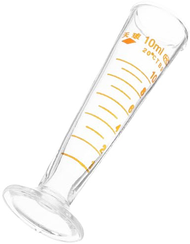 HOMOBABE Taza Medidora de Vidrio para Laboratorio 10 Ml Escala Visible, Vaso Medidor Pequeño Transparente para Suministros de Experimentos Científicos y Medición Precisa Color Aleatorio