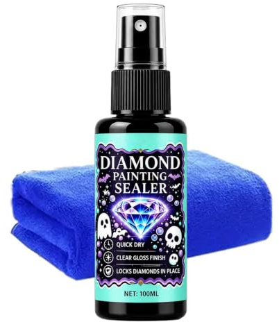 Tätning för diamantmålningar, snabbtorkande hantverksglans | Rhinestone målning självhäftande spray för nybörjare proffs vuxna hobbyister kvinnor män pysselrum hemverkstäder